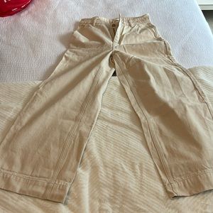 Oak+fort wide gene pant size 27 like new color, beige/cream